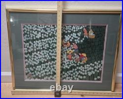 Liu Feng Tao (Attr.) Gouache on Paper Chinese Folk Art Painting, Signed 22x27