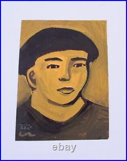 Lor Roybal New Mexico Folk Art Small Portrait Painting