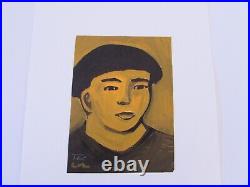Lor Roybal New Mexico Folk Art Small Portrait Painting