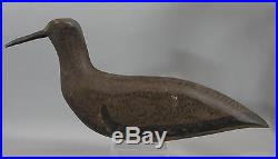 Lrg Antique Nantucket American Folk Art Carved & Painted Curlew Shorebird Decoy