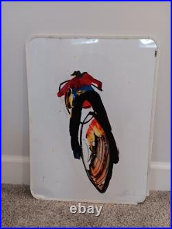 MICHAEL BANKS Outsider FOLK ART PAINTING 17 x 23 ALABAMA Bike Bicycle