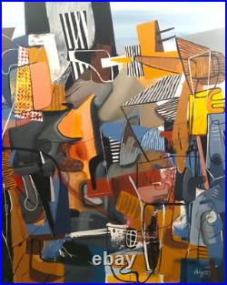 MICHEL BLAZQUEZ. ORIGINAL PAINTING ON CANVAS 56x46 inches. Cuban art MICHEL BLAZQUEZ. ORIGINAL PAINTING ON CANVAS 56x46 inches. Cuban art