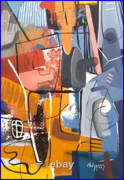 MICHEL BLAZQUEZ. ORIGINAL PAINTING ON CANVAS 56x46 inches. Cuban art MICHEL BLAZQUEZ. ORIGINAL PAINTING ON CANVAS 56x46 inches. Cuban art