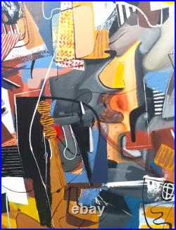 MICHEL BLAZQUEZ. ORIGINAL PAINTING ON CANVAS 56x46 inches. Cuban art MICHEL BLAZQUEZ. ORIGINAL PAINTING ON CANVAS 56x46 inches. Cuban art
