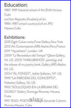 MICHEL BLAZQUEZ. ORIGINAL PAINTING ON CANVAS 56x46 inches. Cuban art MICHEL BLAZQUEZ. ORIGINAL PAINTING ON CANVAS 56x46 inches. Cuban art