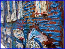 MODERN? ORIGINAL OIL? PAINTING VINTAGE OUTSIDER MODERN? ART URBAN GRAfFITI UNIQUE? A