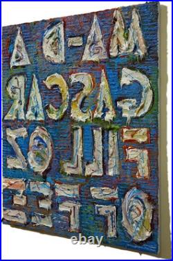 MODERN? ORIGINAL OIL? PAINTING VINTAGE OUTSIDER MODERN? ART URBAN GRAfFITI UNIQUE? A
