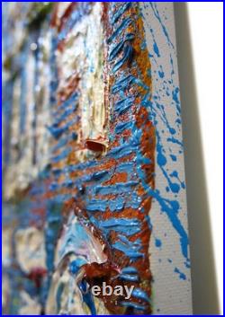 MODERN? ORIGINAL OIL? PAINTING VINTAGE OUTSIDER MODERN? ART URBAN GRAfFITI UNIQUE? A
