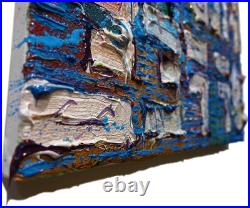 MODERN? ORIGINAL OIL? PAINTING VINTAGE OUTSIDER MODERN? ART URBAN GRAfFITI UNIQUE? A