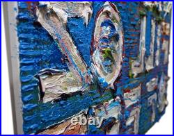 MODERN? ORIGINAL OIL? PAINTING VINTAGE OUTSIDER MODERN? ART URBAN GRAfFITI UNIQUE? A