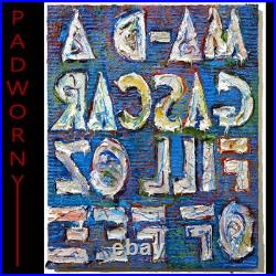 MODERN? ORIGINAL OIL? PAINTING VINTAGE OUTSIDER MODERN? ART URBAN GRAfFITI UNIQUE? A