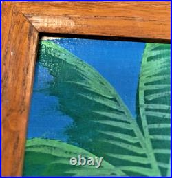 Macenat Michelet Original Oil Canvas Painting Hatian Folk Art 24.5x16.5 (23x15)