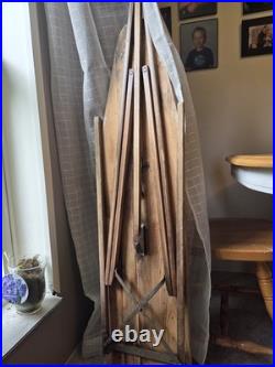Maine Winter Acrylic Painting On antique 1920's Wood Ironing Board