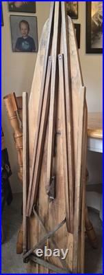 Maine Winter Acrylic Painting On antique 1920's Wood Ironing Board
