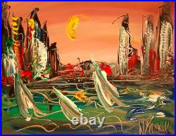 Manhattan SUPERB PAINTING Abstract Pop Art Painting Canvas Gallery 6Y6U5