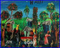 Marceau Sanon, Small Folk Art Painting, Haiti