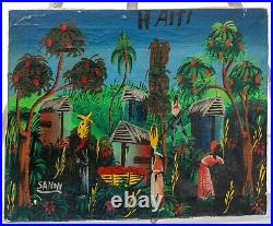 Marceau Sanon, Small Folk Art Painting, Haiti