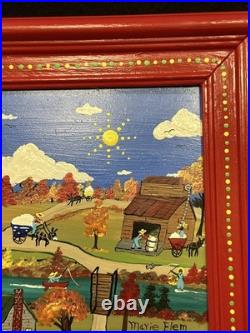 Marie Elem Original Folk Art Painting Country Living