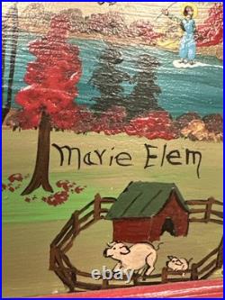 Marie Elem Original Folk Art Painting Country Living