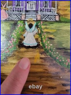 Mary Barwick Primitive Painting Alabama Angels Stork Baby Delivery Folk Art