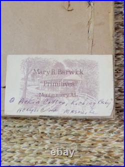 Mary Barwick Primitive Painting Picking Cotton Rocking Baby Alabama Folk Art