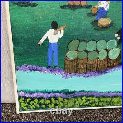 Mary Greene Original Folk Art Painting Running Joy Water Moonshine Southern