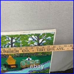 Mary Greene Original Folk Art Painting Running Joy Water Moonshine Southern