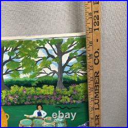 Mary Greene Original Folk Art Painting Running Joy Water Moonshine Southern