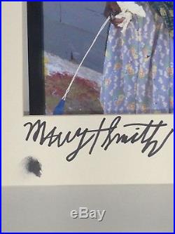 Mary T Smith folk art painting signed plus signed photo and Raw Vision Magazine