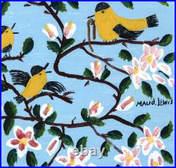 Maud Lewis (Handmade) Signed Oil Painting on Canvas 16x20 in Naive Art