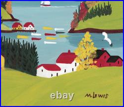 Maud Lewis (Handmade) Signed Oil Painting on Canvas 16x24 in Naive Art