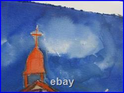 Maureen Freyne Santa Fe Folk Art Painting Canoncito Church New Mexico