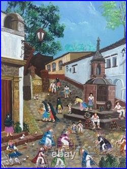 Merle Reivich Mexican Folk Art Patzcuaro, Michoacán Original Acrylic On Canvas