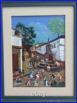 Merle Reivich Mexican Folk Art Patzcuaro, Michoacán Original Acrylic On Canvas