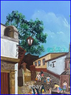 Merle Reivich Mexican Folk Art Patzcuaro, Michoacán Original Acrylic On Canvas