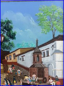 Merle Reivich Mexican Folk Art Patzcuaro, Michoacán Original Acrylic On Canvas
