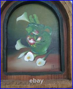 Mexican Modernism Modern Folk Art Still Life Floral Flowers Fruit Impressionism