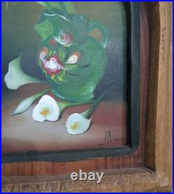 Mexican Modernism Modern Folk Art Still Life Floral Flowers Fruit Impressionism