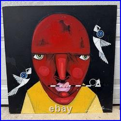 Michael Banks Signed Oil Painting on Canvas 50x50 in Folk Art