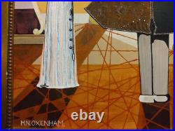 Michael N Oxenham Original Folk Art Mexican Women Fashion Portrait Oil Painting