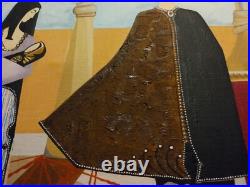 Michael N Oxenham Original Folk Art Mexican Women Fashion Portrait Oil Painting