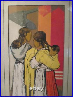 Millard Sheets Mexican Baby Sitter's L/e 55/350 Serigraph Print Signed