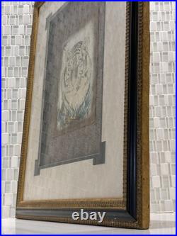 Mixed Media White Tiger Painting, Rare Art Gifts
