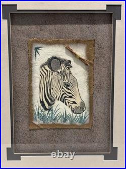 Mixed Media Zebra Original Piece, Rare Art Gifts