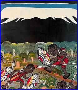 Mohamed Charinda Tanzania Africa African Trible Kilimanjaro Folk Art Painting