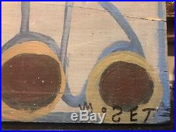 Mose T Painting Mose Tolliver Folk Art On Wood Signed Original Trolley Bus