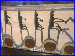 Mose T Painting Mose Tolliver Folk Art On Wood Signed Original Trolley Bus
