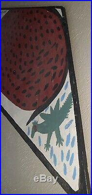 Mose T Painting Mose Tolliver Folk Art On Wood Signed Original Watermelon