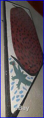 Mose T Painting Mose Tolliver Folk Art On Wood Signed Original Watermelon