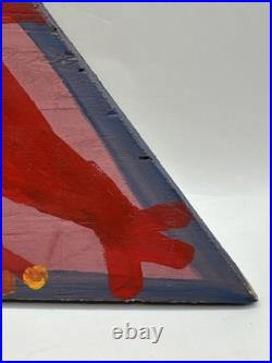 Mose Tolliver Mose T Alabama Folk Art Painting Wood Red Tico Bird 10 x 7.5